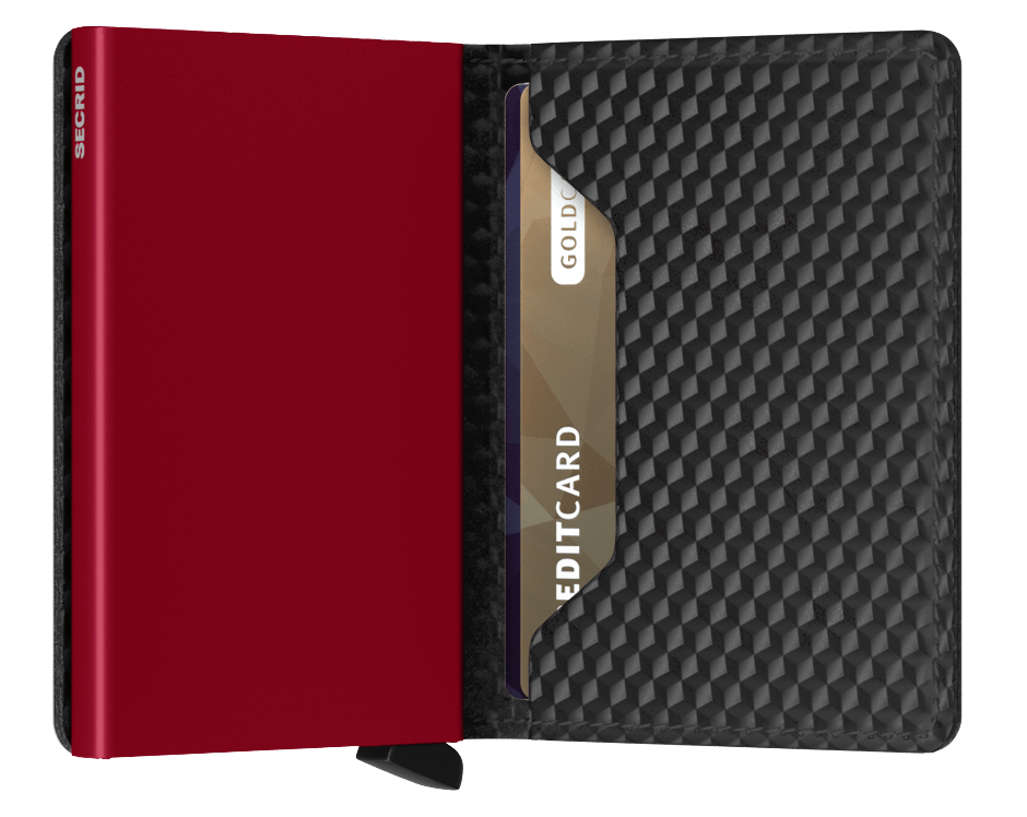 secrid slimwallet cubic black red expl