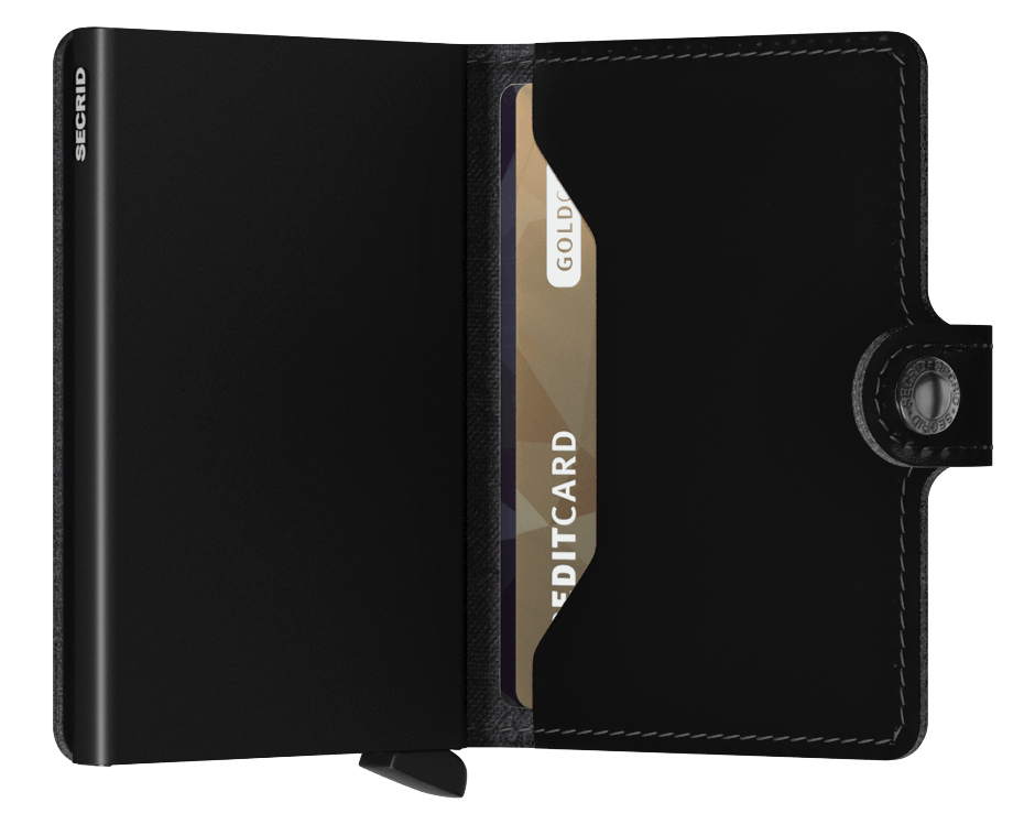 miniwallet matte black open