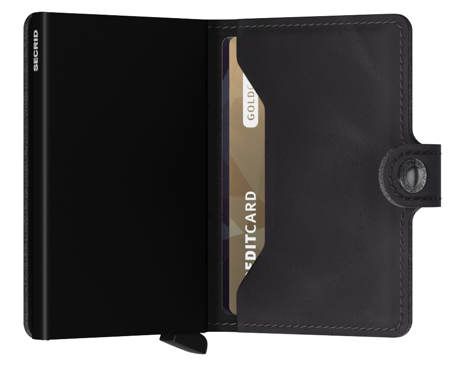 miniwallet vintage black open