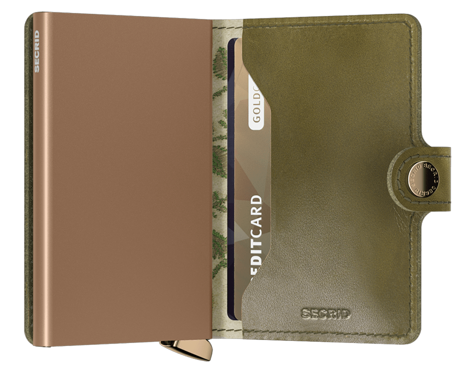 Secrid miniwallet floral stitch expl olive