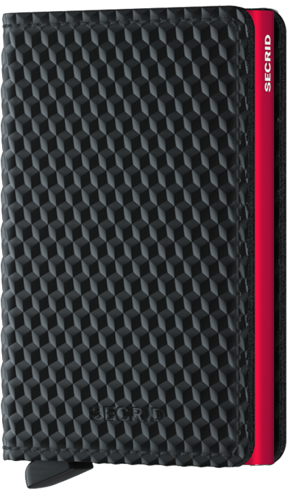 Slimwallet Cubic Black-Red front